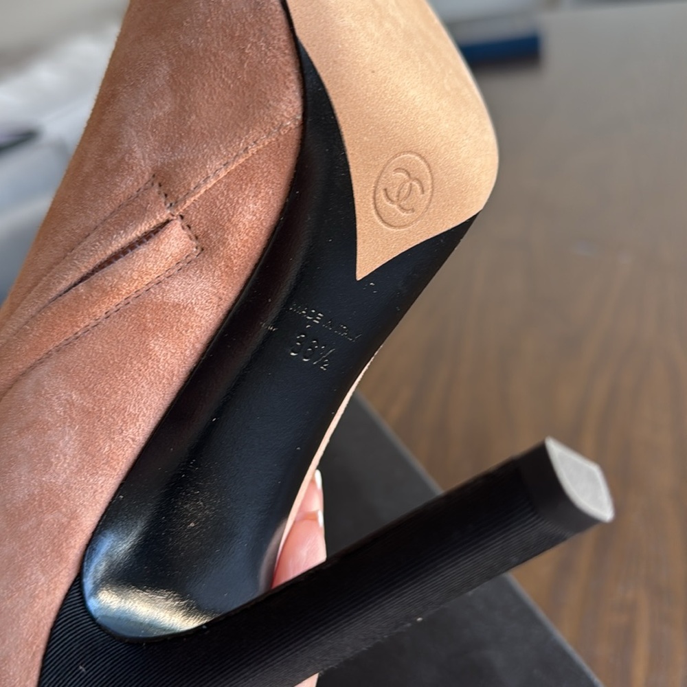 Light Brown / Pink Chanel Booties - Picture 5 of 7